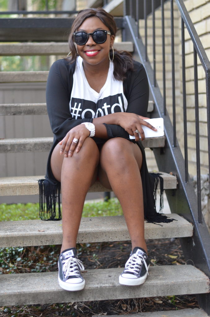 Black chucks on girls