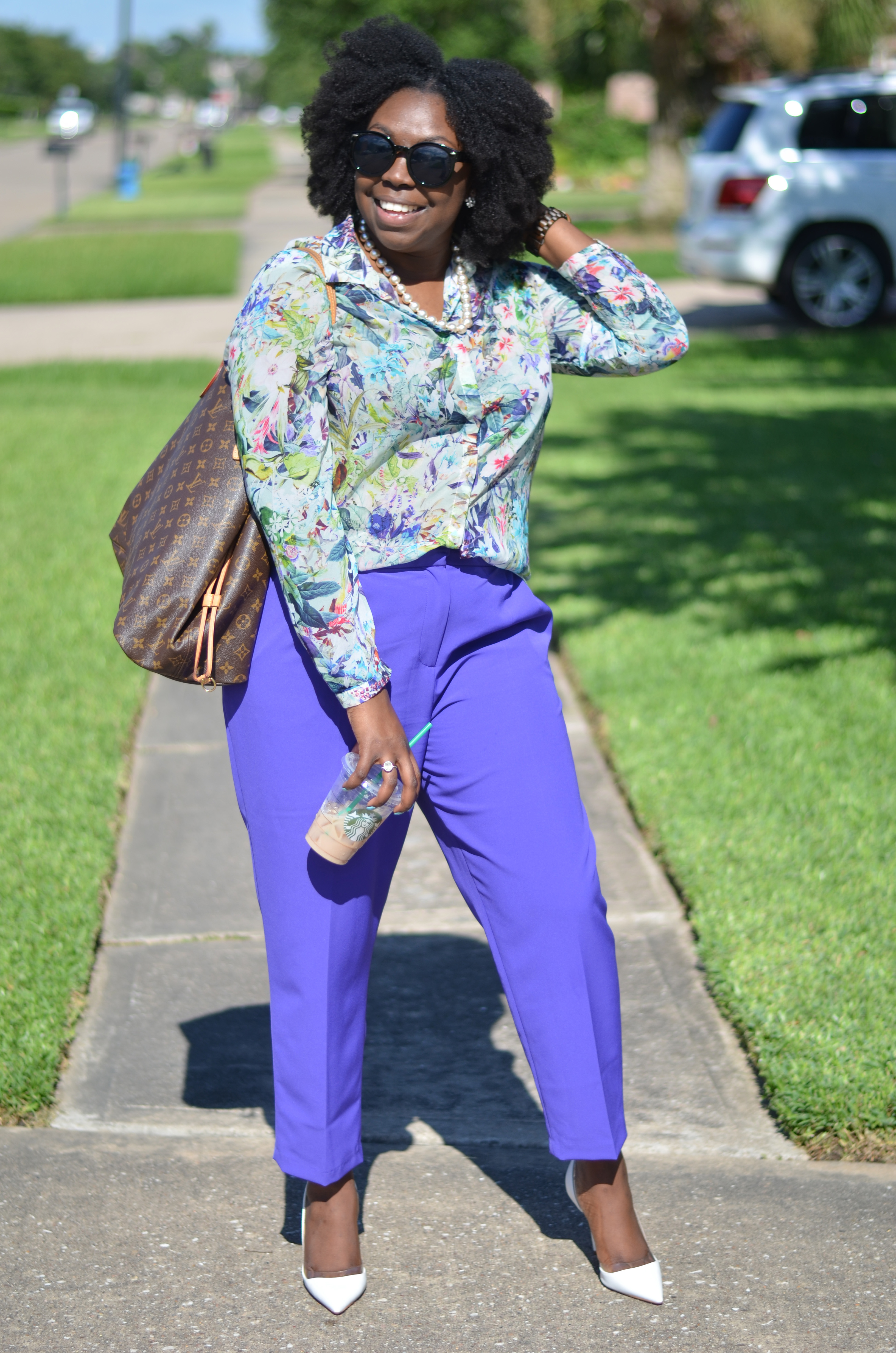 Purple cropped pants