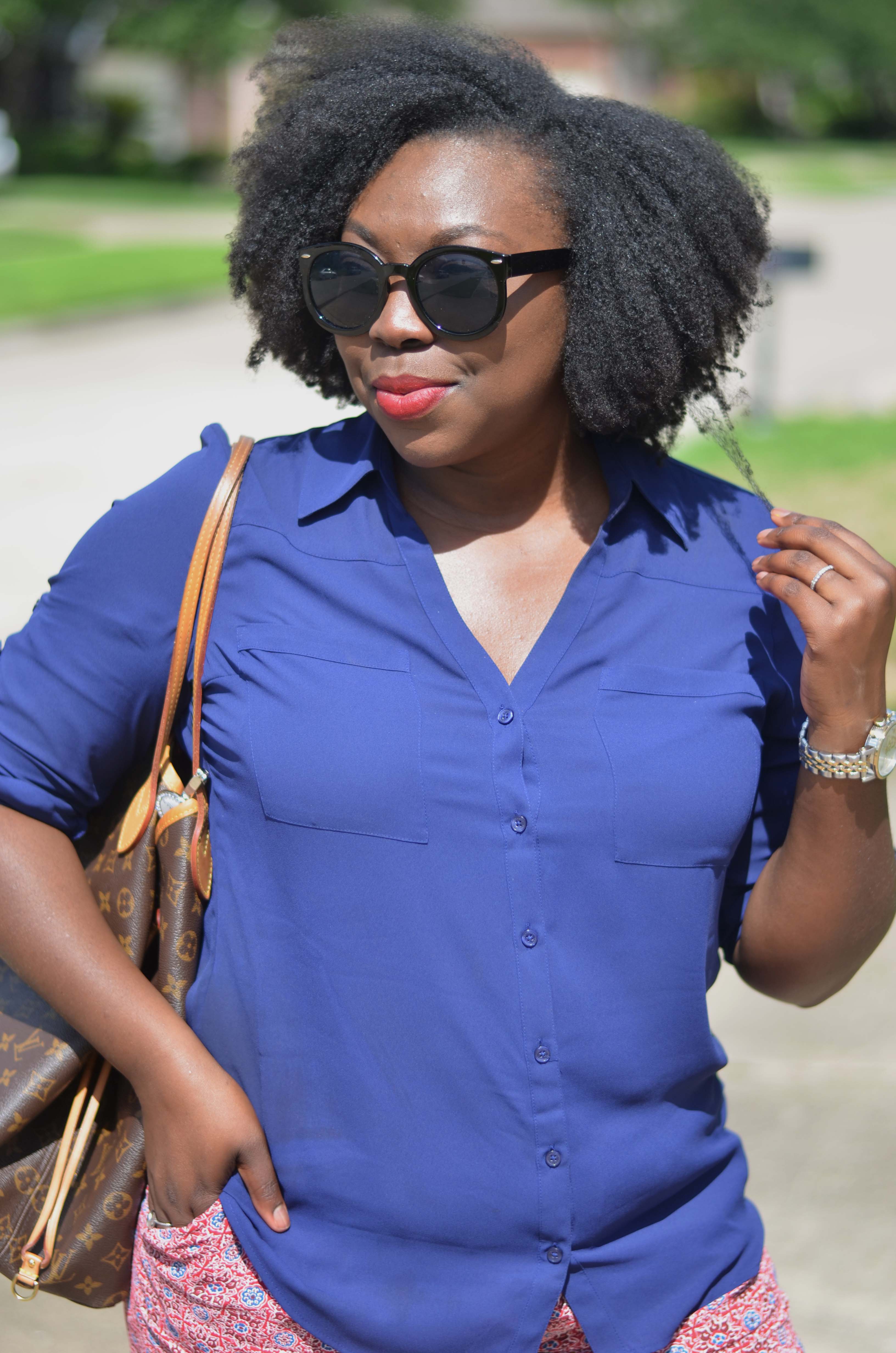 Red Lips and Natural Hair