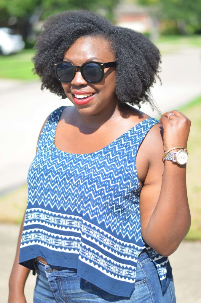Natural Hair + Red Lips + Summer