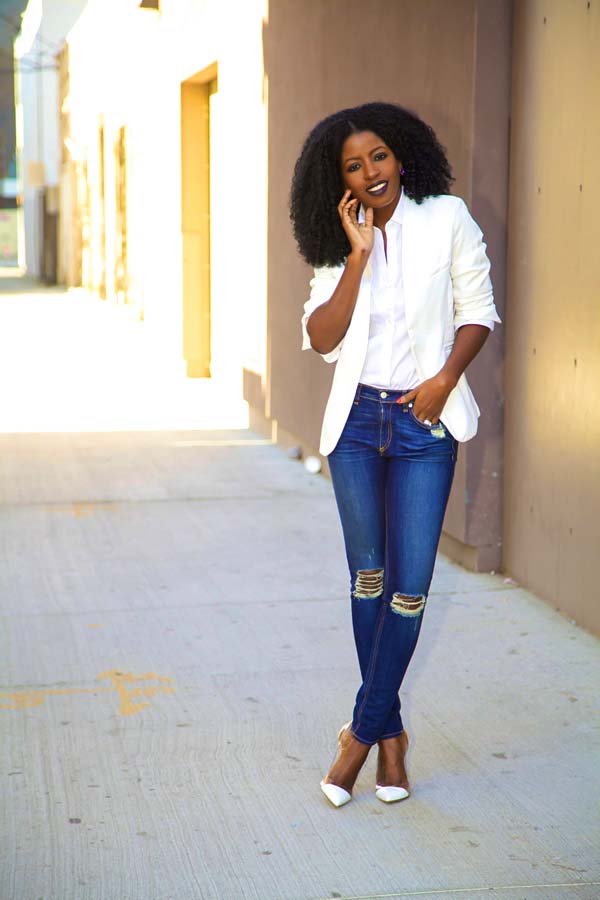 Folake White Blazer Neutral
