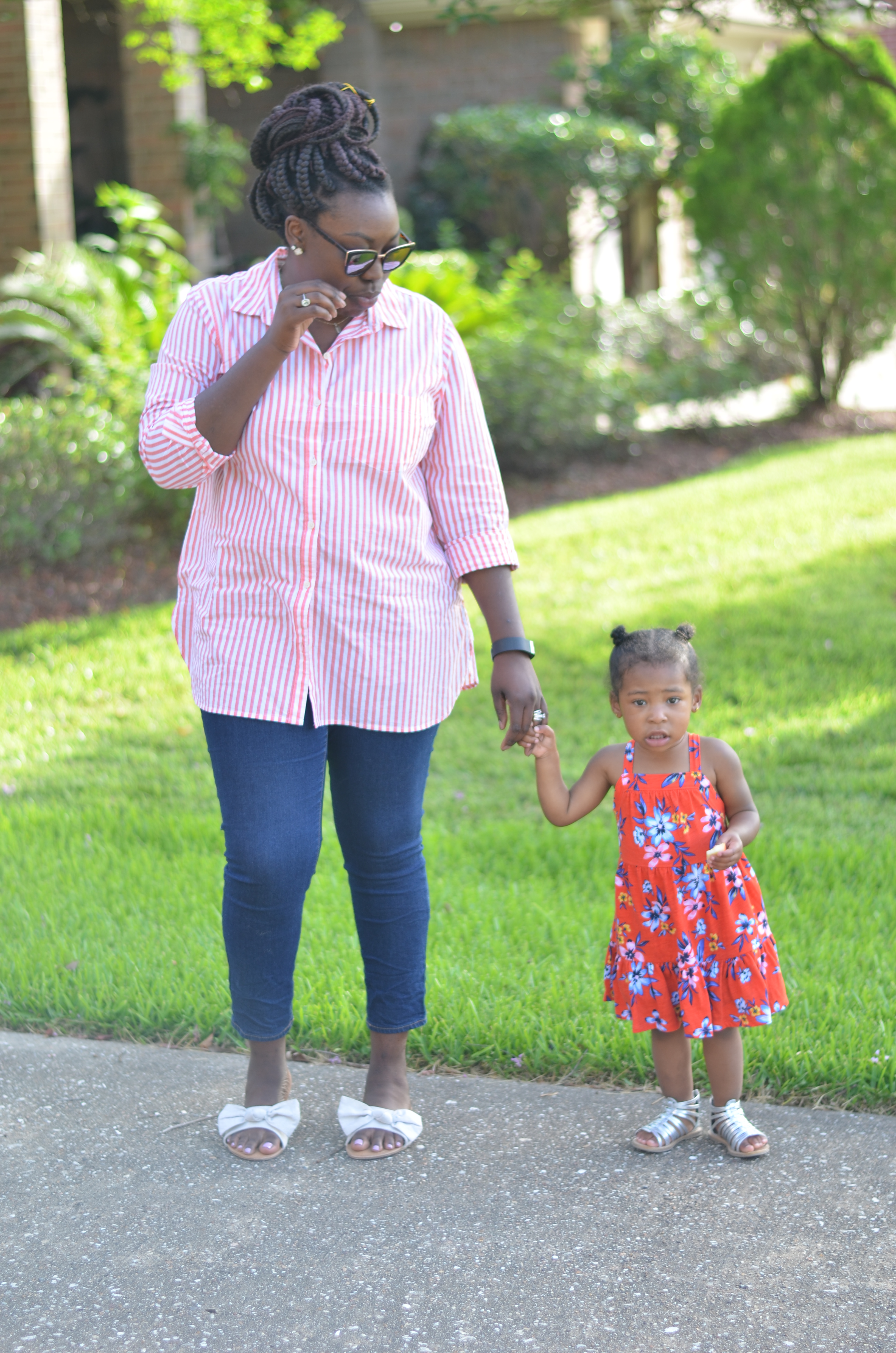 Orange Strips with Orange Dress