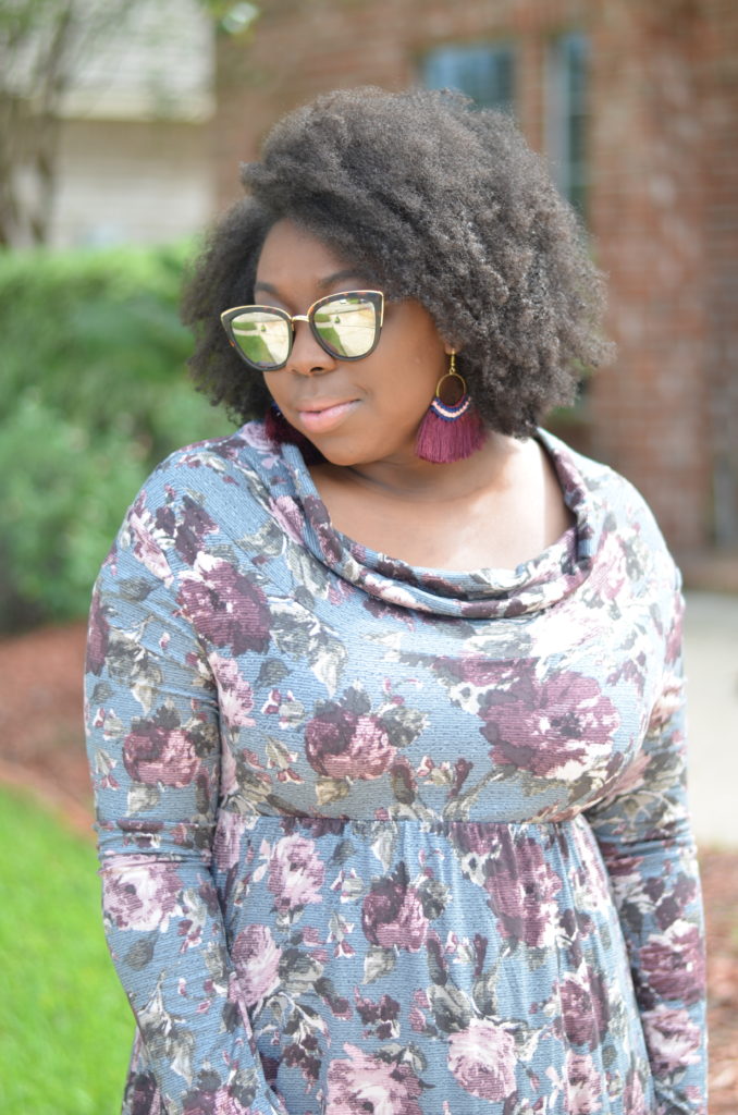 NaturalHairFloralDressPlusSize