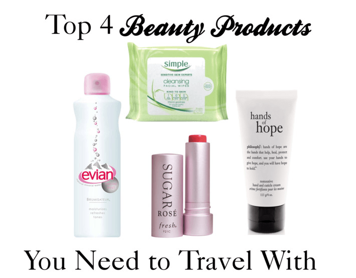 Top 4 Beauty Products to Travel With