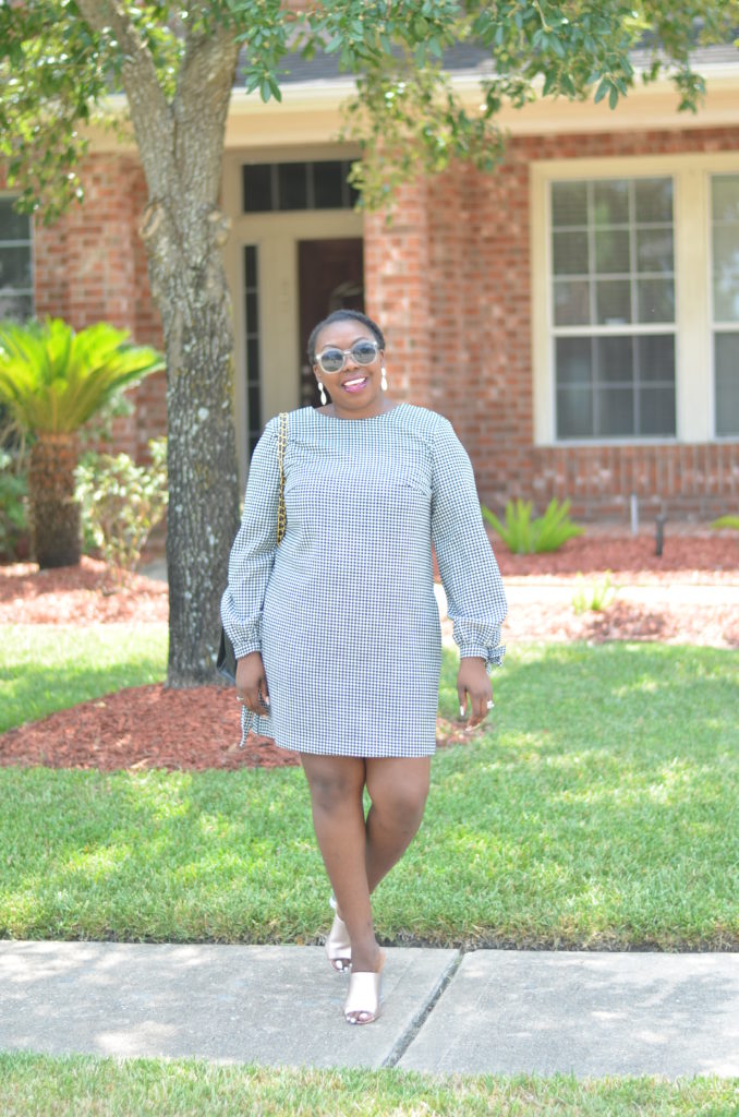 BoldLipsGinghamDressFall