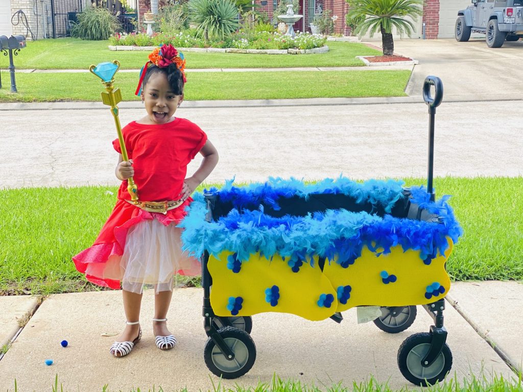 Elena of Avalor Costume Skirt Headband and Scepter with Jaquin Wagon for Halloween 2020