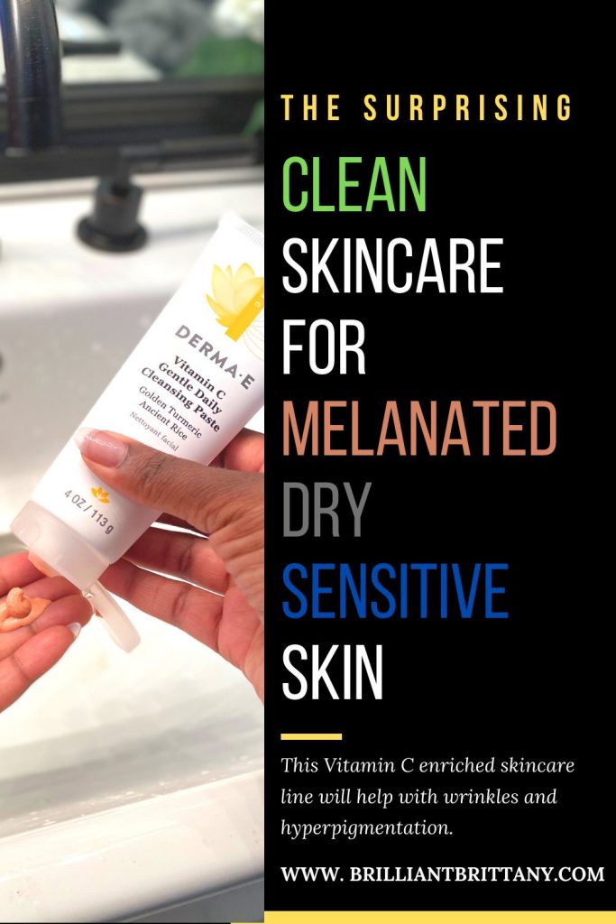 Vitamin C Derma E Skincare for Melanated Dark Dry Sensitive Skin 